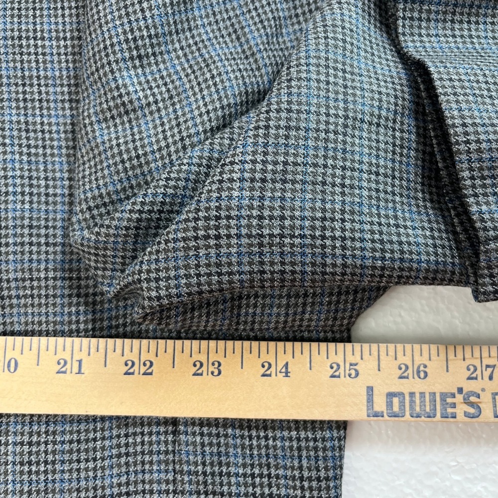 Lauren Ralph Lauren Men's 48R Gray Blue Houndstooth Silk Wool Blazer Jacket - Picture 9 of 11